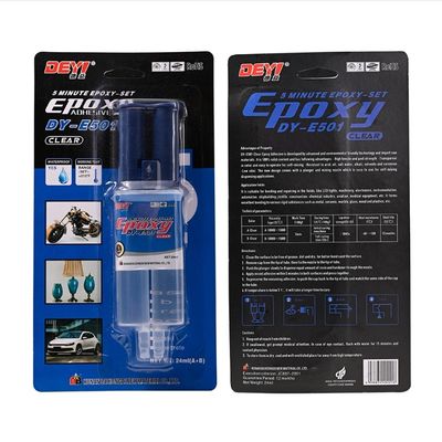 Fast Curing Syringe Clear Resin Epoxy AB Glue For Ceramic And Wood Toy