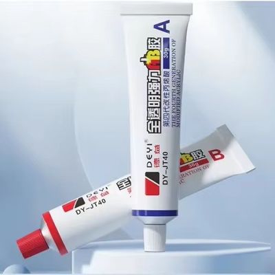 Acrylic Main Material Crystal Clear AB Adhesive Glue For Strong Adhesion To PVC