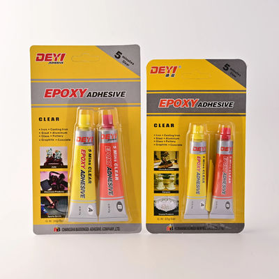 High Temperature Resistant Epoxy Clear AB Adhesive 1 1 Ratio 5 Min Dry Bonding Strength