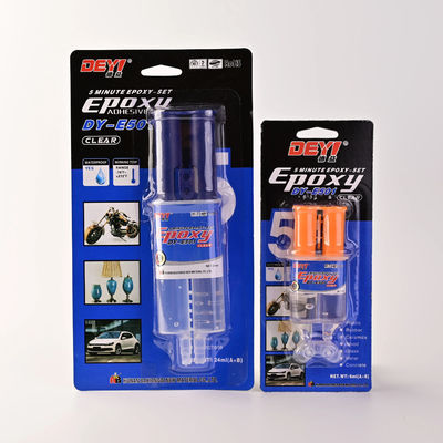 High Temperature Resistant Epoxy Clear AB Adhesive 1 1 Ratio 5 Min Dry Bonding Strength