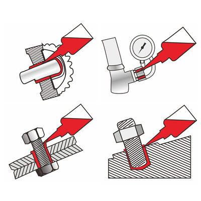 Hgh Temperature Red Small Bottle Pipe Sealant Thread Locker Adhesive