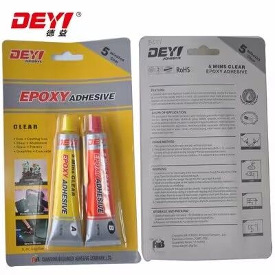 5-Min Fast Cure Clear Epoxy AB Glue – Low Odor Adhesive for Steel & Plastic Bonding