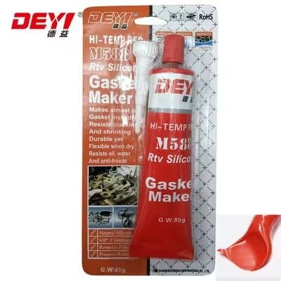 Red RTV High Temperature Silicone Gasket Maker | Flange Sealant for Auto & Industrial