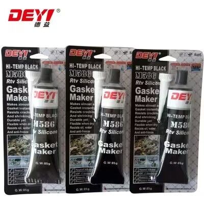 Black RTV Silicone Sealant Adhesive Gasket Maker High Temp For Industrial Equipment